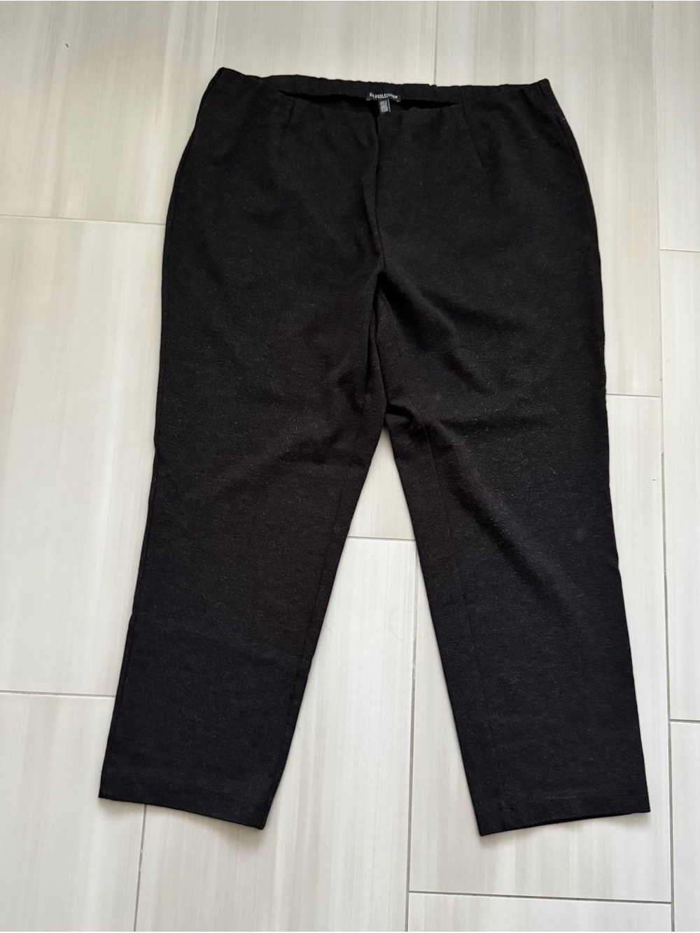 Eileen Fisher Dark Gray Ponte Knit Pull On Pants Elastic Waist size 2X